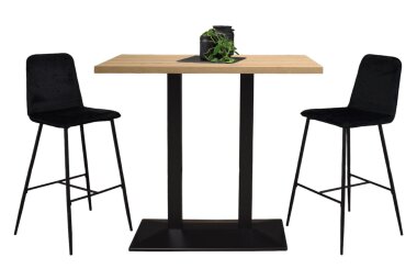 Tresentisch Electra 120x70x106 schwarz matt/asteiche 14664