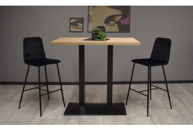 Tresentisch Electra 120x70x106 schwarz matt/asteiche 14664