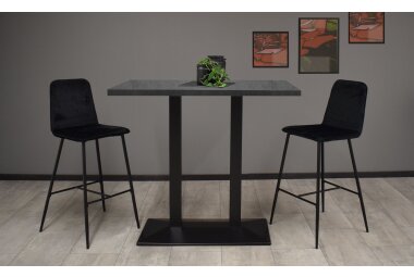 Tresentisch Electra 120x70x106 schwarz matt/graphit 14667