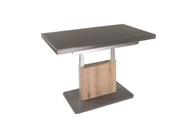 Funktionstisch Cecilie 110x65x55 höhenverstellbar;ausziehbar Wildeiche/Lavagrau 16218