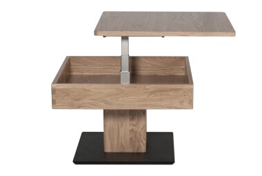 Couchtisch Cele 67x67x43 höhenverstellbar;diagonal verschiebbar Wildeiche Bianco 16223
