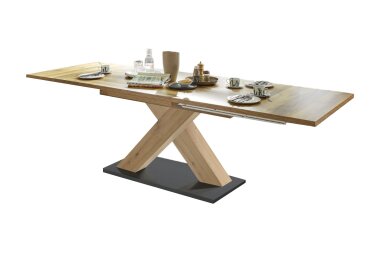 Esstisch ausziehbar Elene 160x90x76 Asteiche/Plankeneiche...