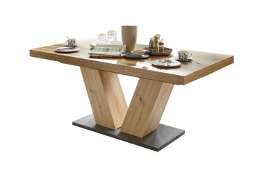 Esstisch ausziehbar Elena 160x90x76 Asteiche/Plankeneiche...