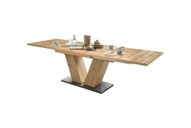 Esstisch ausziehbar Elena 160x90x76 Asteiche/Plankeneiche...