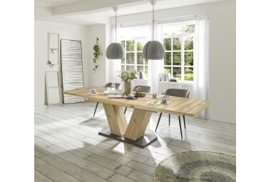 Esstisch ausziehbar Elena 160x90x76 Asteiche/Plankeneiche 13990