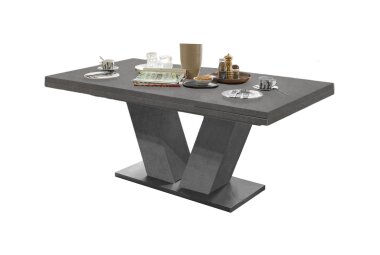 Esstisch ausziehbar Elena 160x90x76 Graphit 13992