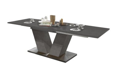 Esstisch ausziehbar Elena 160x90x76 Graphit 13992