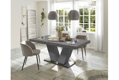 Esstisch ausziehbar Elena 160x90x76 Graphit 13992
