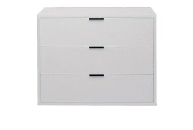 Kommode Erna 81x45x67 Kreidegrau matt Lack 14718