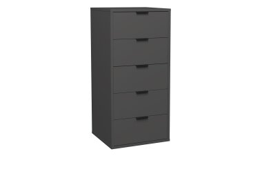 Kommode Erna 51x45x108 Anthrazit matt Lack 14726