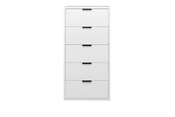 Kommode Erna 51x45x108 Kreidegrau matt Lack 14727