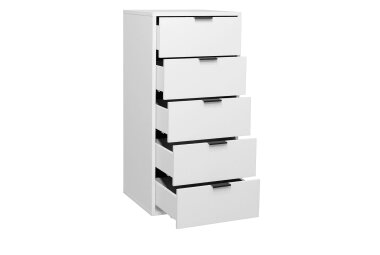 Kommode Erna 51x45x108 Kreidegrau matt Lack 14727