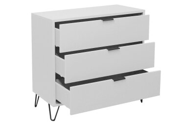 Kommode Erna 81x45x82 Kreidegrau matt Lack 14718-D