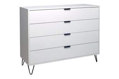 Kommode Erna 119x45x102 Kreidegrau matt Lack 14721-D