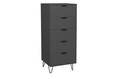 Kommode Erna 51x45x123 Anthrazit matt Lack 14726-D