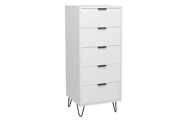 Kommode Erna 51x45x123 Kreidegrau matt Lack 14727-D