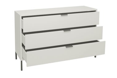 Kommode Erna 119x45x82 Kreidegrau matt Lack 14715-Q
