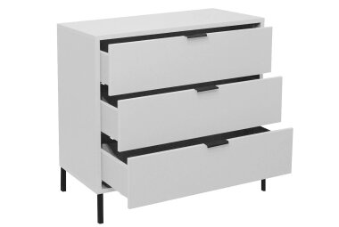 Kommode Erna 81x45x82 Kreidegrau matt Lack 14718-Q