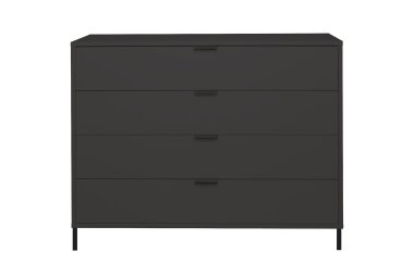 Kommode Erna 119x45x102 Anthrazit matt Lack 14720-Q