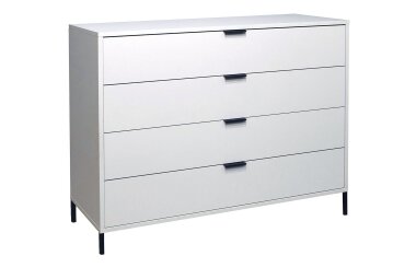 Kommode Erna 119x45x102 Kreidegrau matt Lack 14721-Q