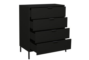 Kommode Erna 81x45x102 Anthrazit matt Lack 14723-Q