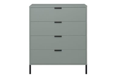 Kommode Erna 81x45x102 Pinie Green matt Lack 14725-Q