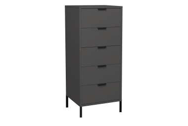 Kommode Erna 51x45x123 Anthrazit matt Lack 14726-Q