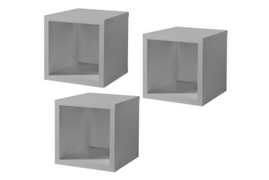 H&auml;ngeregal Erna 32x32x32 Kreidegrau matt Lack 14737