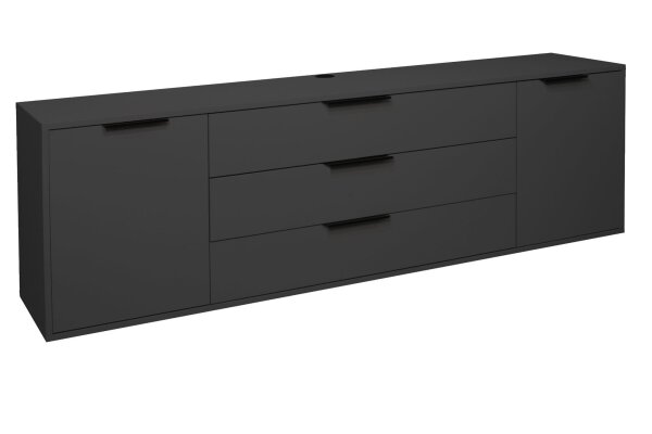 Lowboard Erna 216x45x67 Anthrazit matt Lack 14763