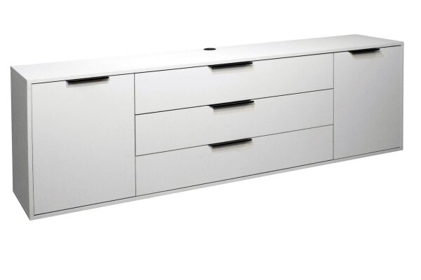 Lowboard Erna 216x45x67 Kreidegrau matt Lack 14764