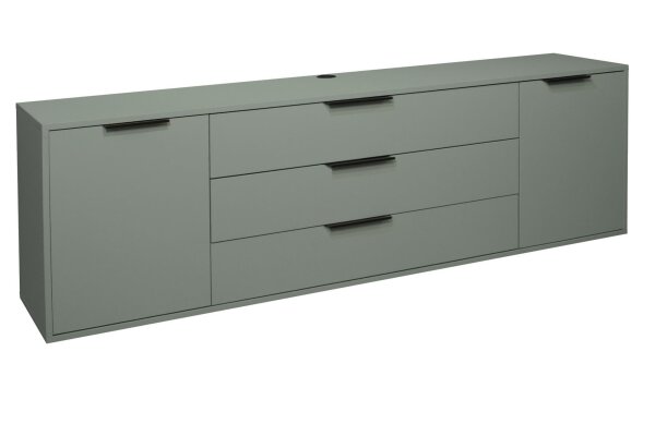 Lowboard Erna 216x45x67 Pinie Green matt Lack 14765