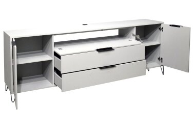 Lowboard Erna 216x45x82 Kreidegrau matt Lack 14764-D