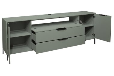 Lowboard Erna 216x45x82 Pinie Green matt Lack 14765-Q