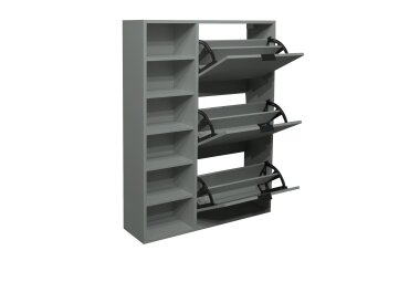 Schuhschrank Erna 95x25x126 Pinie Green matt Lack 14782