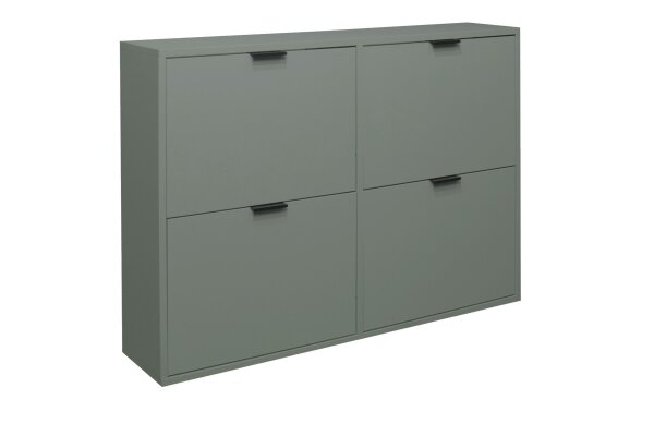 Schuhschrank Erna 120x25x86 Pinie Green matt Lack 14785