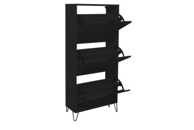 Schuhschrank Erna 61x25x141 Anthrazit matt Lack 14777-D