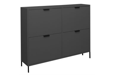 Schuhschrank Erna 120x25x101 Anthrazit matt Lack 14783-Q