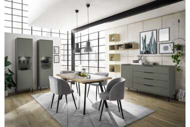 Esszimmerset Erna Esszimmer M&ouml;bel Pinie Green matt...