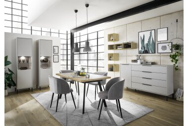 Esszimmerset Erna Esszimmer M&ouml;bel Kreidegrau matt...