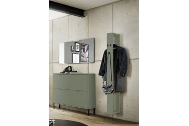 Garderobe Erna 163x32x187 Pinie Green matt Lack 90109
