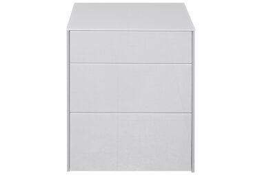 Kommode Elfi 52x42x63 Hochglanz Kreidegrau/Glas Kreidegrau 14791