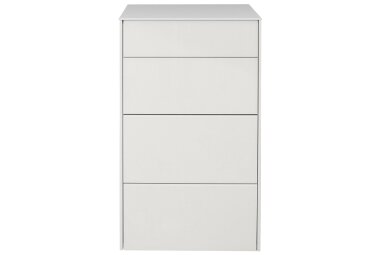 Kommode Elfi 52x42x89 Hochglanz Kreidegrau/Glas Kreidegrau 14795