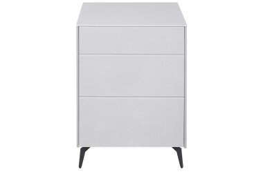 Kommode Elfi 52x42x78 Hochglanz Kreidegrau/Glas Kreidegrau 14791-mf