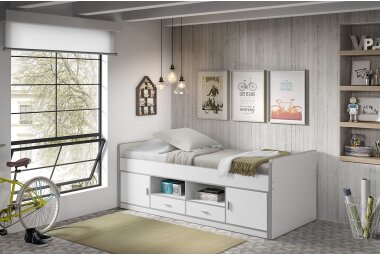 Kojenbett Kalinda 207x98x79 Holzwerkstoff Weiß