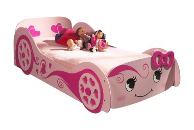 Autobett Kalotina 213x101x68 Kinderbett Spielbett MDF Rosa