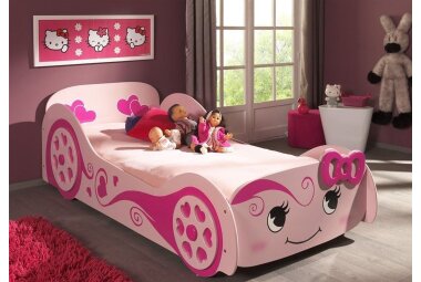 Autobett Kalotina 213x101x68 Kinderbett Spielbett MDF Rosa