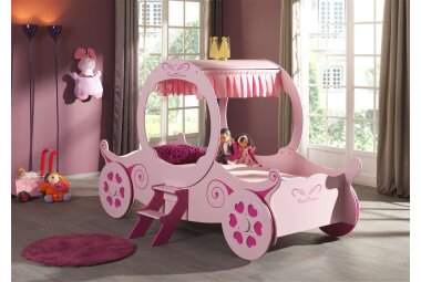 Kutschenbett Kasey 240x168x168 Kinderbett Spielbett MDF Rosa