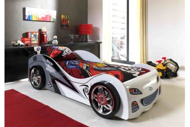 Autobett Kaliya 240x111x65 Kinderbett Spielbett MDF...