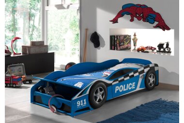 Autobett Kalonice 173x75x41 Kinderbett Spielbett MDF Blau