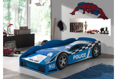 Autobett Kalonice 173x75x41 Kinderbett Spielbett MDF Blau